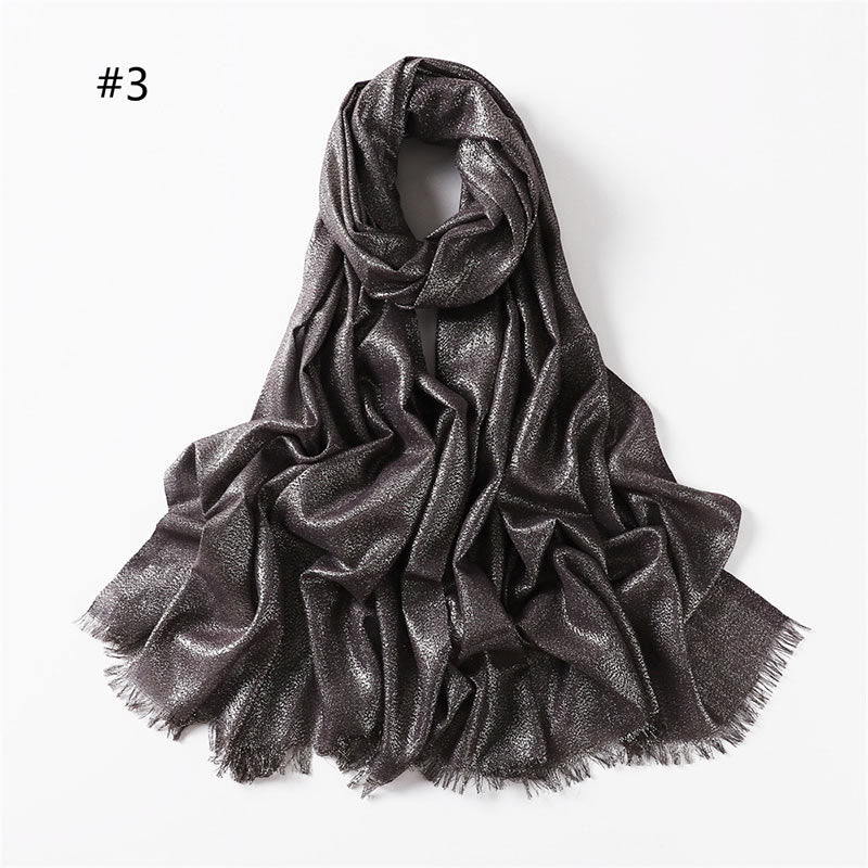 Women's Golden Glitter Lightweight Shawl Thin Scarf