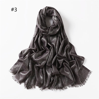 Women's Golden Glitter Lightweight Shawl Thin Scarf