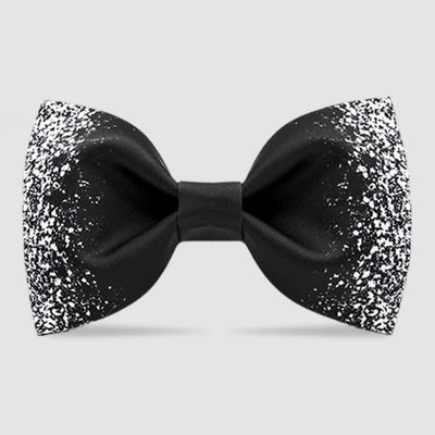 Men's Black White Resplendent Night Sky Bow Tie