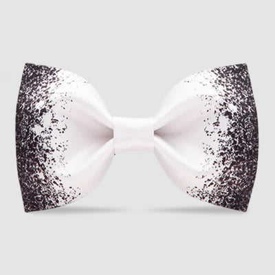 Men's Black White Resplendent Night Sky Bow Tie