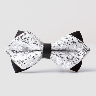 Men's Gold Hue Paisley Pointed Bow Tie