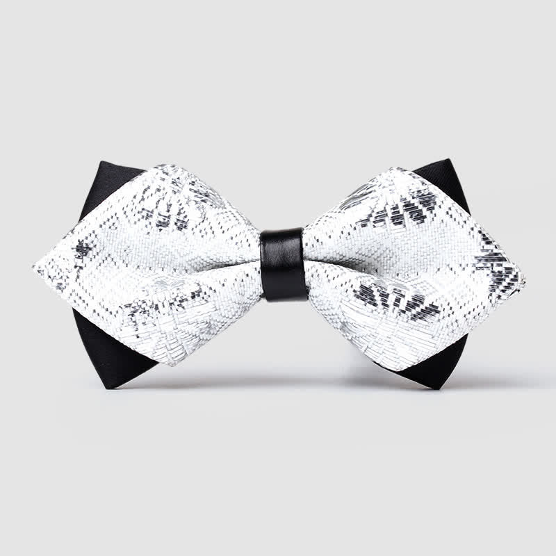 Men's Gold Hue Paisley Pointed Bow Tie