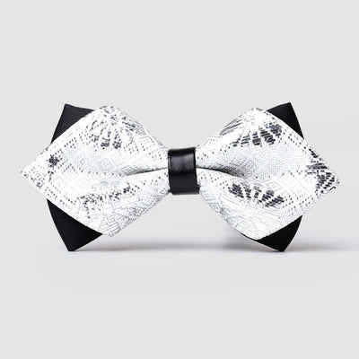 Men's Gold Hue Paisley Pointed Bow Tie