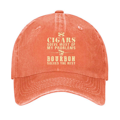 Bourbon Solve The Rest Problems Adjustable Baseball Cap