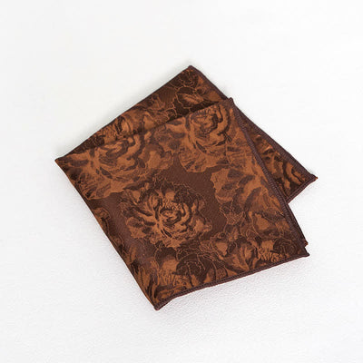 Men's Peru Peony Classic Flower Business Necktie Pocket Square