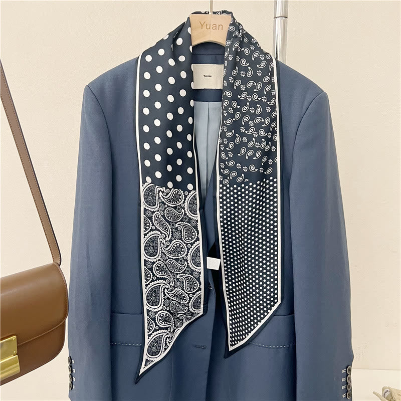 Women's Silky Printed Skinny Scarf