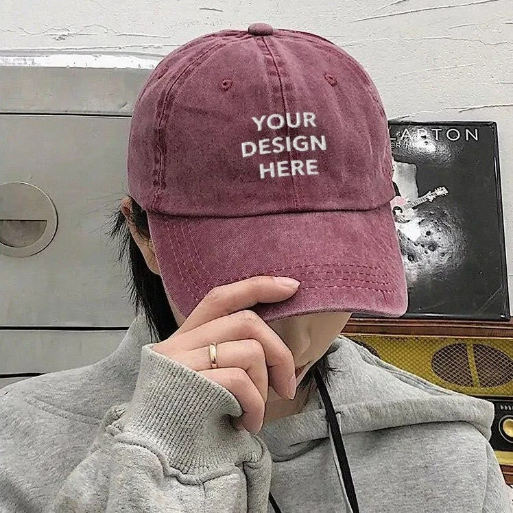 Custom Your Text Printing Adjustable Baseball Cap