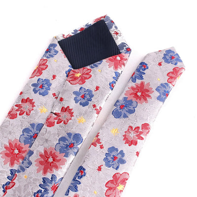 Men's Colorful Flowers Gentle Polyester Necktie