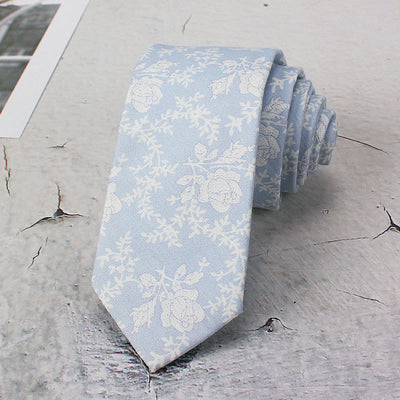 Men's Light Color Flowers Spring Polyester Necktie