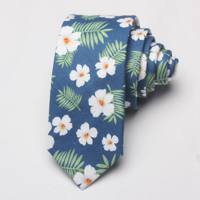 Men's Blooming Flowers Spring Polyester Necktie