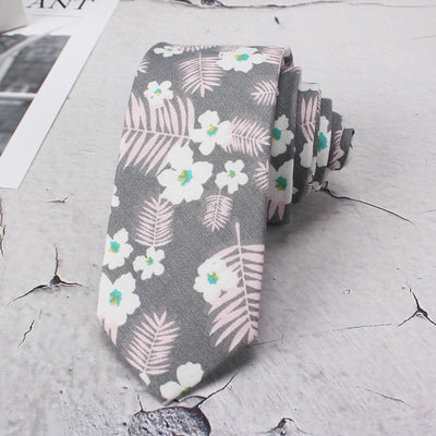 Men's Blooming Flowers Spring Polyester Necktie