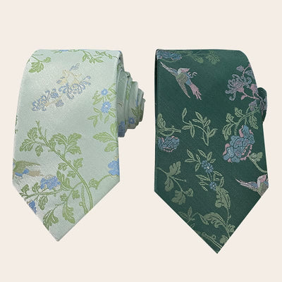 Men's Holiday Style Floral Polyester Necktie