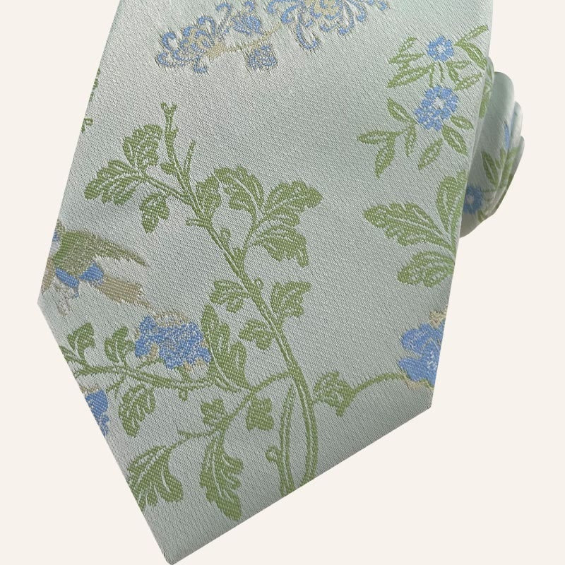Men's Holiday Style Floral Polyester Necktie