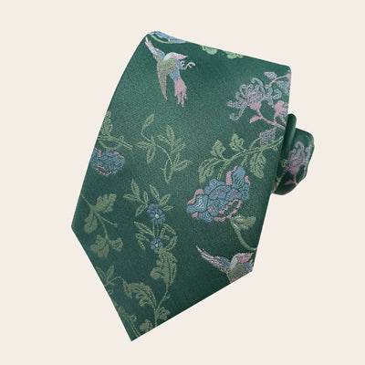 Men's Holiday Style Floral Polyester Necktie
