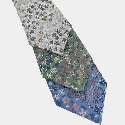 Men's Floral Flowers Spring Polyester Necktie