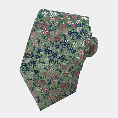 Men's Floral Flowers Spring Polyester Necktie