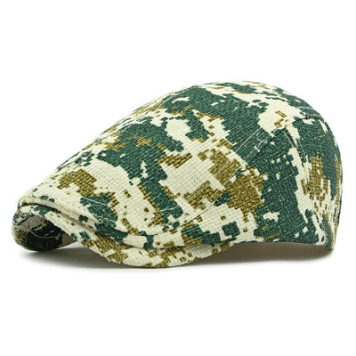Unisex Stylish Straw Woven Pattern Flat Top Beret Hat