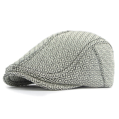 Unisex Stylish Straw Woven Pattern Flat Top Beret Hat
