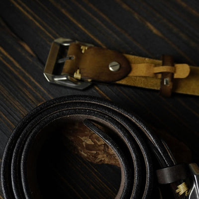 Stainless Steel Buckle Western Embossing Leather Belt