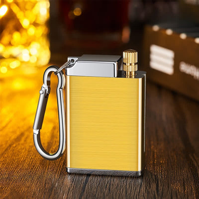 Mini Rectangle 2-in-1 Portable Ashtray Matchstick Kerosene Lighter
