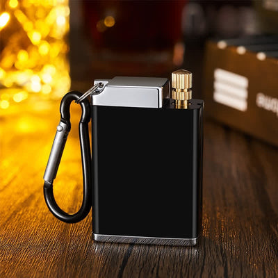 Mini Rectangle 2-in-1 Portable Ashtray Matchstick Kerosene Lighter