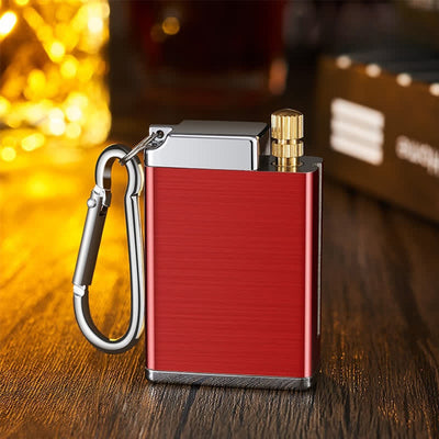 Mini Rectangle 2-in-1 Portable Ashtray Matchstick Kerosene Lighter