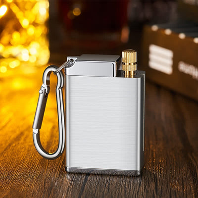Mini Rectangle 2-in-1 Portable Ashtray Matchstick Kerosene Lighter
