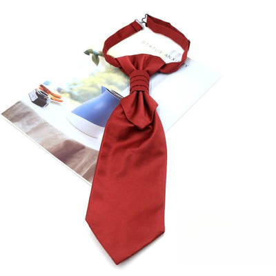 Men's Pre-Tied Ruche Cravat Luxury Paisley Tuxedo Ascot Necktie