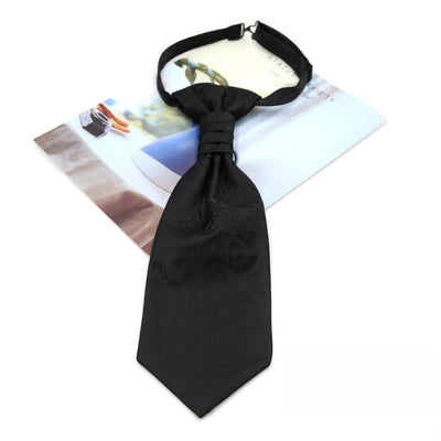 Men's Pre-Tied Ruche Cravat Luxury Paisley Tuxedo Ascot Necktie