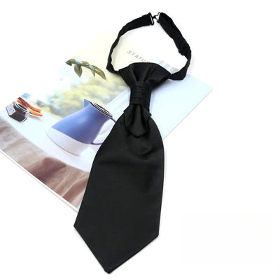 Men's Pre-Tied Ruche Cravat Luxury Paisley Tuxedo Ascot Necktie