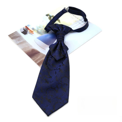 Men's Pre-Tied Ruche Cravat Luxury Paisley Tuxedo Ascot Necktie