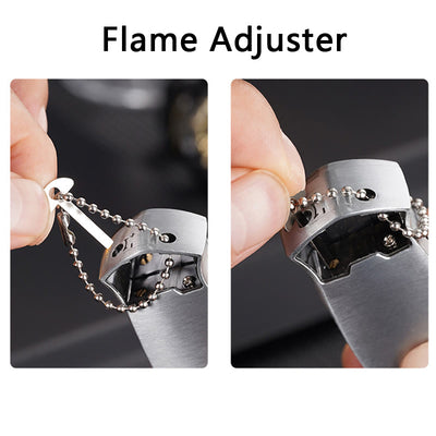Windproof Metal Foldable Knife Jet Torch Refillable Butane Lighter