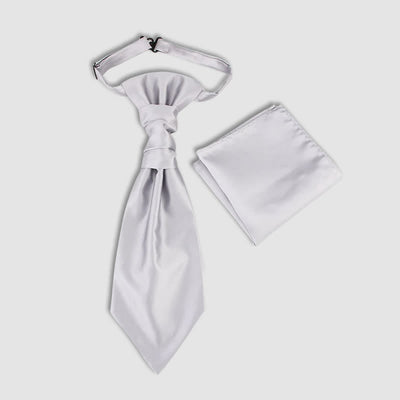 2Pcs Men's Pre-Tied Paisley Wrinkle Knot Necktie Pocket Square