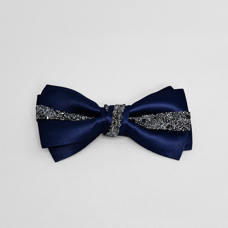 Men's Sparkling Glitter Bow Tie Pocket Square