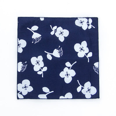 Men's Fresh Floral Patterns Cotton Pocket Square