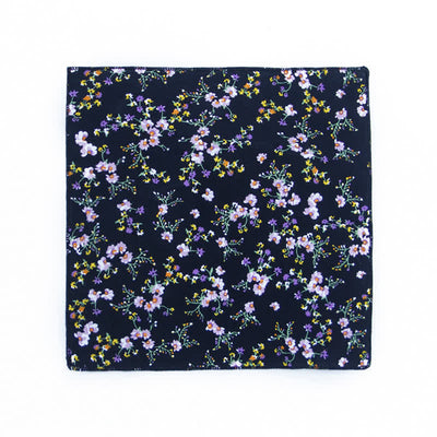 Men's Fresh Floral Patterns Cotton Pocket Square