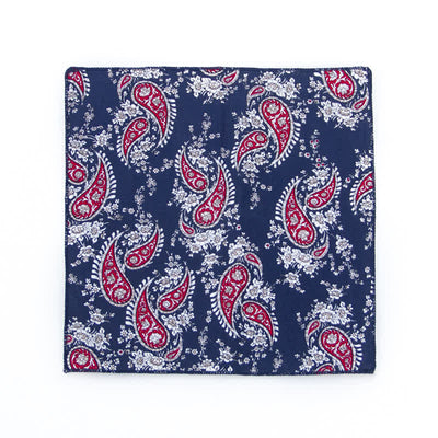 Men's Fresh Floral Patterns Cotton Pocket Square