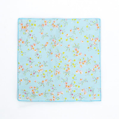 Men's Fresh Floral Patterns Cotton Pocket Square
