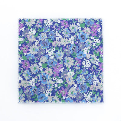 Men's Fresh Floral Patterns Cotton Pocket Square
