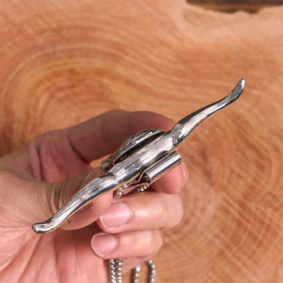 Longhorn Bull Head EDC Tool Multi-function Pendant Belt Buckle
