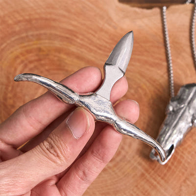 Longhorn Bull Head EDC Tool Multi-function Pendant Belt Buckle