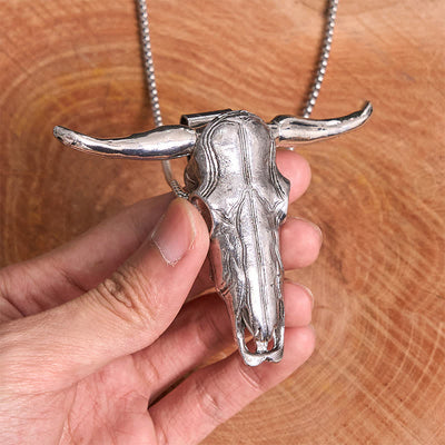 Longhorn Bull Head EDC Tool Multi-function Pendant Belt Buckle