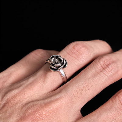 Detachable Twist Rose Flower Self Defense Adjustable Ring