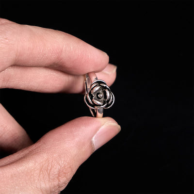 Detachable Twist Rose Flower Self Defense Adjustable Ring