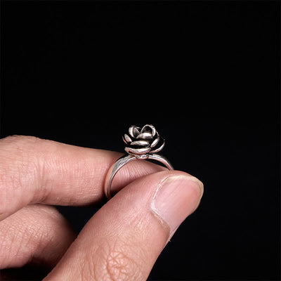 Detachable Twist Rose Flower Self Defense Adjustable Ring