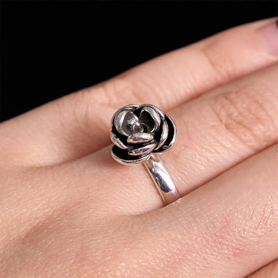 Detachable Twist Rose Flower Self Defense Adjustable Ring