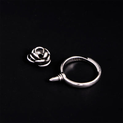 Detachable Twist Rose Flower Self Defense Adjustable Ring