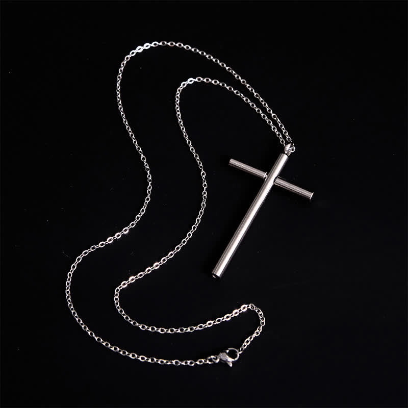 FT: Edc Toothpick Portable Gadget Cross Pendant Necklace - image 2
