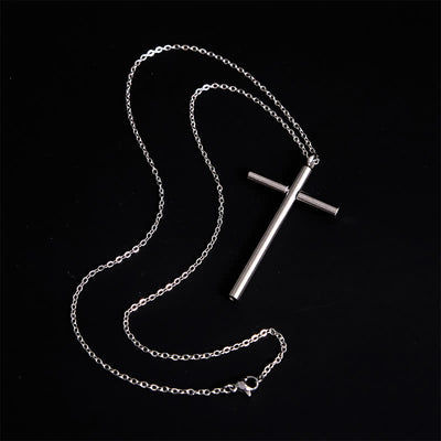 FT: Edc Toothpick Portable Gadget Cross Pendant Necklace - image 2