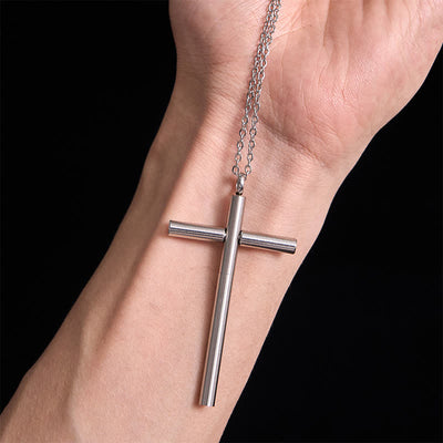 FT: Edc Toothpick Portable Gadget Cross Pendant Necklace - image 3